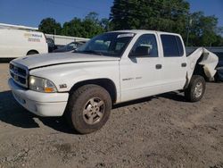 Salvage cars for sale at Chatham, VA auction: 2002 Dodge Dakota Quad Sport