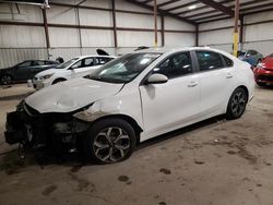 Salvage cars for sale at Pennsburg, PA auction: 2021 KIA Forte FE