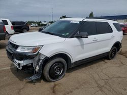 Salvage cars for sale at Woodhaven, MI auction: 2017 Ford Explorer XLT