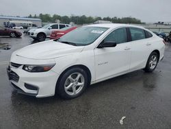 Salvage cars for sale from Copart Pennsburg, PA: 2016 Chevrolet Malibu LS