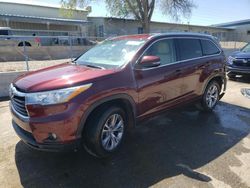 Salvage cars for sale from Copart Albuquerque, NM: 2015 Toyota Highlander XLE