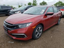 Salvage cars for sale from Copart Elgin, IL: 2019 Honda Civic LX