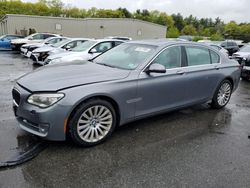 Salvage cars for sale at Exeter, RI auction: 2013 BMW 740 LXI