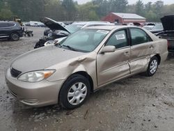 Salvage cars for sale at Mendon, MA auction: 2002 Toyota Camry LE