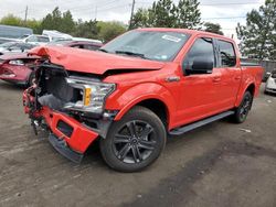 Salvage cars for sale at Denver, CO auction: 2018 Ford F150 Supercrew