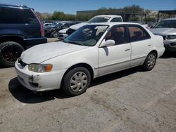 Salvage cars for sale from Copart Las Vegas, NV: 2001 Toyota Corolla CE