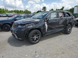 Salvage cars for sale at Bridgeton, MO auction: 2015 Jeep Grand Cherokee Overland