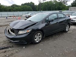 Salvage cars for sale from Copart Augusta, GA: 2013 Honda Civic LX