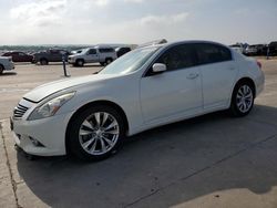 Salvage cars for sale from Copart Grand Prairie, TX: 2010 Infiniti G37