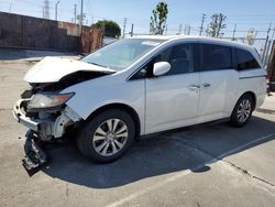 Salvage cars for sale at Wilmington, CA auction: 2015 Honda Odyssey EXL
