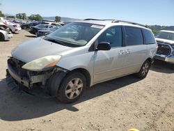 Salvage cars for sale from Copart San Martin, CA: 2006 Toyota Sienna CE