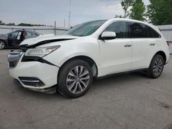 Salvage cars for sale at Dunn, NC auction: 2015 Acura MDX Technology
