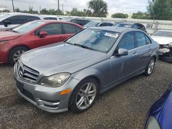 Salvage cars for sale at Miami, FL auction: 2014 Mercedes-Benz C 300 4matic