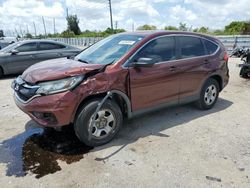 Salvage cars for sale at Miami, FL auction: 2015 Honda CR-V LX
