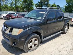 Salvage cars for sale from Copart Hampton, VA: 2005 Nissan Frontier Crew Cab LE
