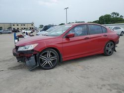 Salvage cars for sale at Wilmer, TX auction: 2017 Honda Accord Sport