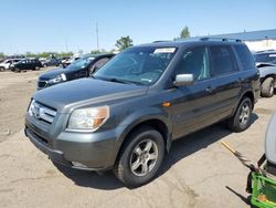 2007 Honda Pilot EXL en venta en Woodhaven, MI