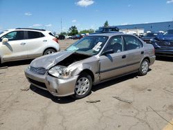 Salvage cars for sale at Woodhaven, MI auction: 2000 Honda Civic LX