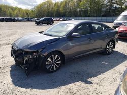 Salvage cars for sale at North Billerica, MA auction: 2021 Nissan Sentra SV