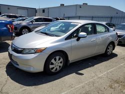 Salvage cars for sale from Copart Vallejo, CA: 2012 Honda Civic LX