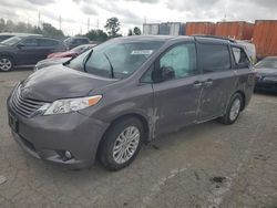 Salvage cars for sale at Cahokia Heights, IL auction: 2016 Toyota Sienna XLE