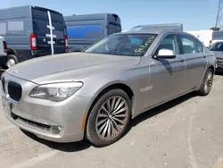 Salvage cars for sale at Hayward, CA auction: 2011 BMW 750 LI