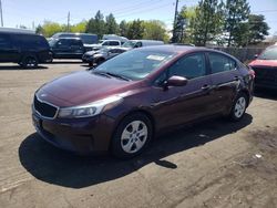 Salvage cars for sale at Denver, CO auction: 2017 KIA Forte LX