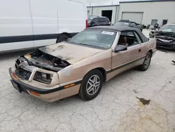 Salvage cars for sale at Kansas City, KS auction: 1988 Chrysler Lebaron