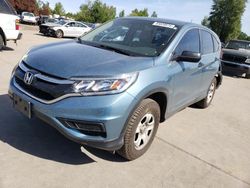 Salvage cars for sale at Woodburn, OR auction: 2015 Honda CR-V LX