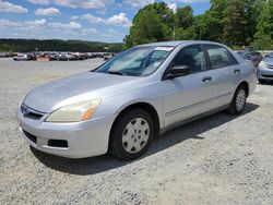 Salvage cars for sale at Concord, NC auction: 2007 Honda Accord Value