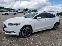 Salvage cars for sale at West Warren, MA auction: 2017 Ford Fusion Titanium