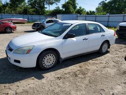 Salvage cars for sale at Hampton, VA auction: 2007 Honda Accord Value