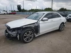 Salvage cars for sale at Miami, FL auction: 2017 Mercedes-Benz C300