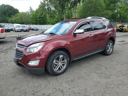 Chevrolet Equinox ltz salvage cars for sale: 2016 Chevrolet Equinox LTZ