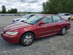 Salvage cars for sale from Copart Arlington, WA: 2001 Honda Accord EX