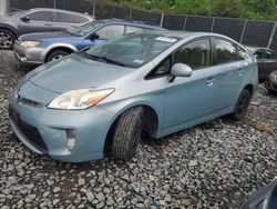 Salvage cars for sale at Waldorf, MD auction: 2013 Toyota Prius