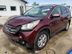 Salvage cars for sale at Pekin, IL auction: 2012 Honda CR-V EXL