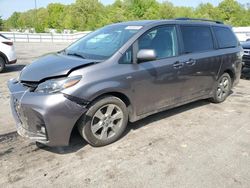 Salvage cars for sale at Assonet, MA auction: 2019 Toyota Sienna SE