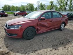 Salvage cars for sale from Copart Central Square, NY: 2015 Volkswagen Passat S