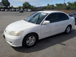 Salvage cars for sale from Copart San Martin, CA: 2004 Honda Civic Hybrid