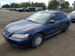 Salvage cars for sale from Copart Denver, CO: 2001 Honda Accord LX