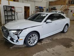 Salvage cars for sale at Ham Lake, MN auction: 2019 Audi A4 Premium