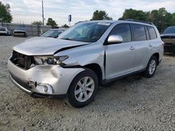 Salvage cars for sale from Copart Mebane, NC: 2012 Toyota Highlander Base