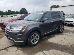 Salvage cars for sale from Copart Shreveport, LA: 2018 Ford Explorer Limited