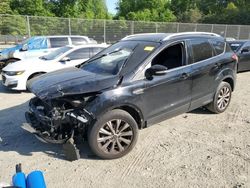 Salvage cars for sale at Waldorf, MD auction: 2017 Ford Escape Titanium