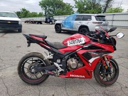 Salvage motorcycles for sale at West Mifflin, PA auction: 2022 Honda CBR500 RA