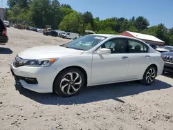 Salvage cars for sale at Mendon, MA auction: 2017 Honda Accord EX