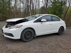 Salvage cars for sale at Bowmanville, ON auction: 2015 Honda Civic LX