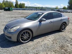 Salvage cars for sale from Copart Arlington, WA: 2007 Infiniti G35