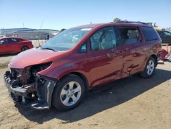 Salvage cars for sale at San Diego, CA auction: 2012 Toyota Sienna LE